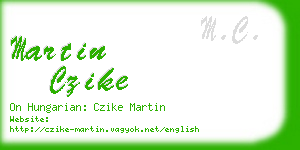 martin czike business card